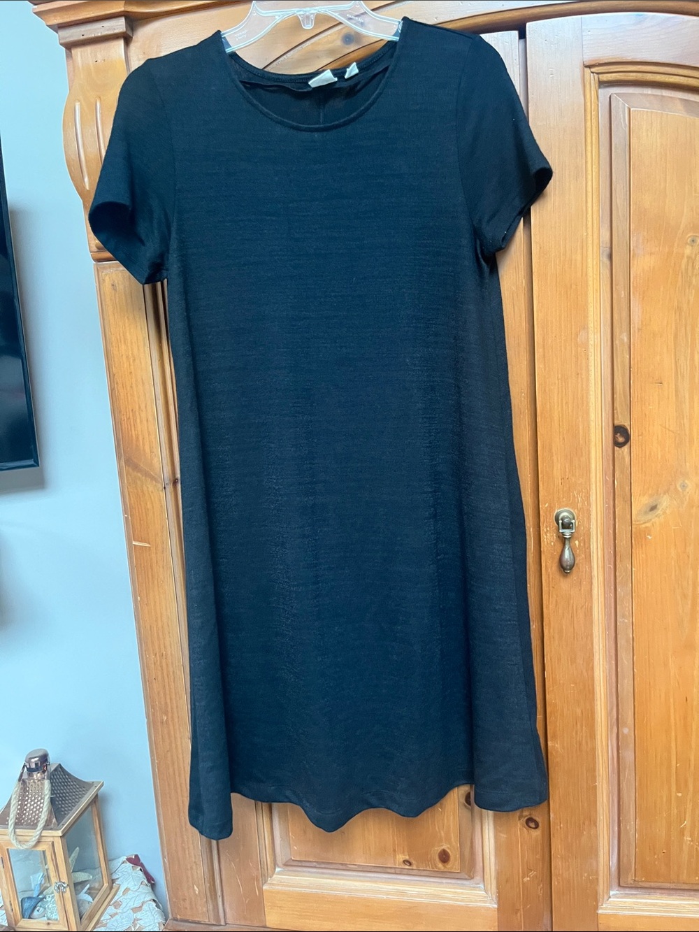 GAP Black Short-Sleeve Mini Dress